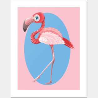 Cute Flamingo Posters and Art